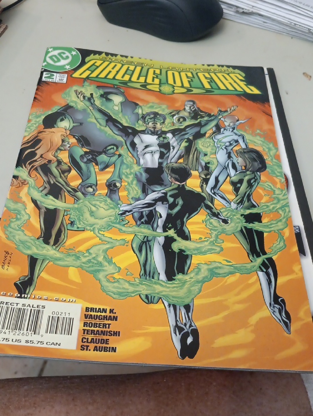 DC Circle of Fire #2 Comic Book - Orange & Green Cover Art Not In Sleeve